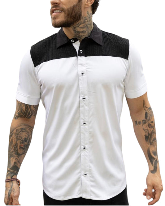 camisa manga corta blanca maya