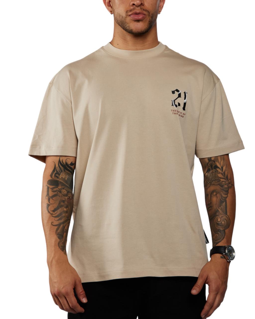 CAMISETA EXTRAVAGANT  TWENTYONE BEIGE