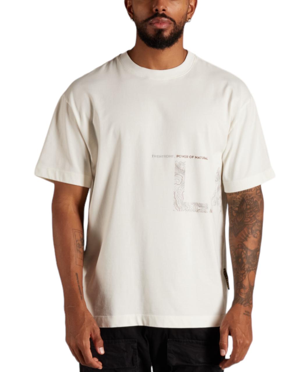 CAMISETA OVERSIZED EXCESSIVE LAND BLANCO