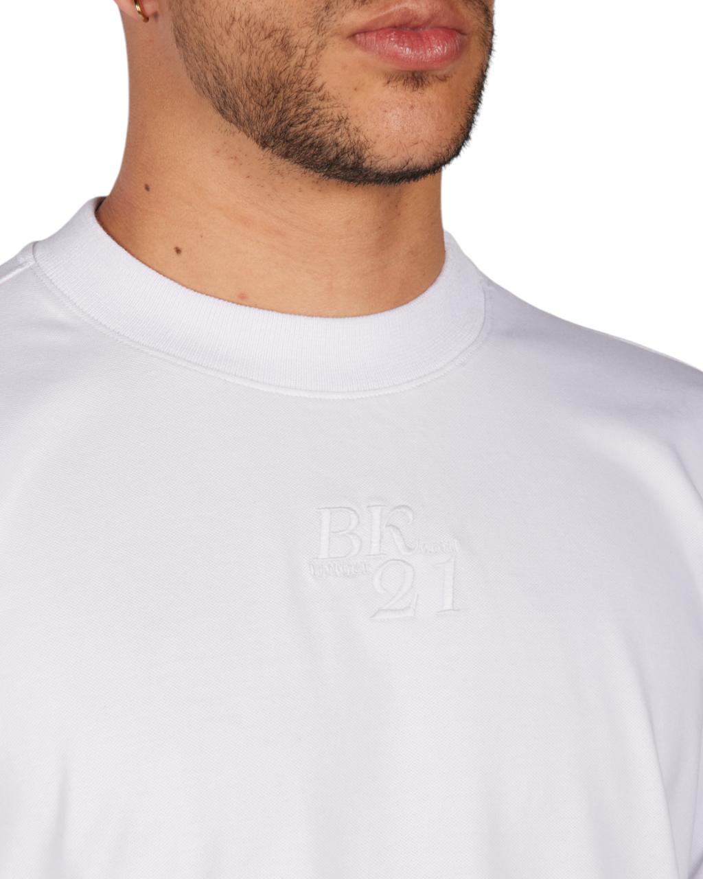 CAMISETA BK 21 CUELLO ALTO BLANCO