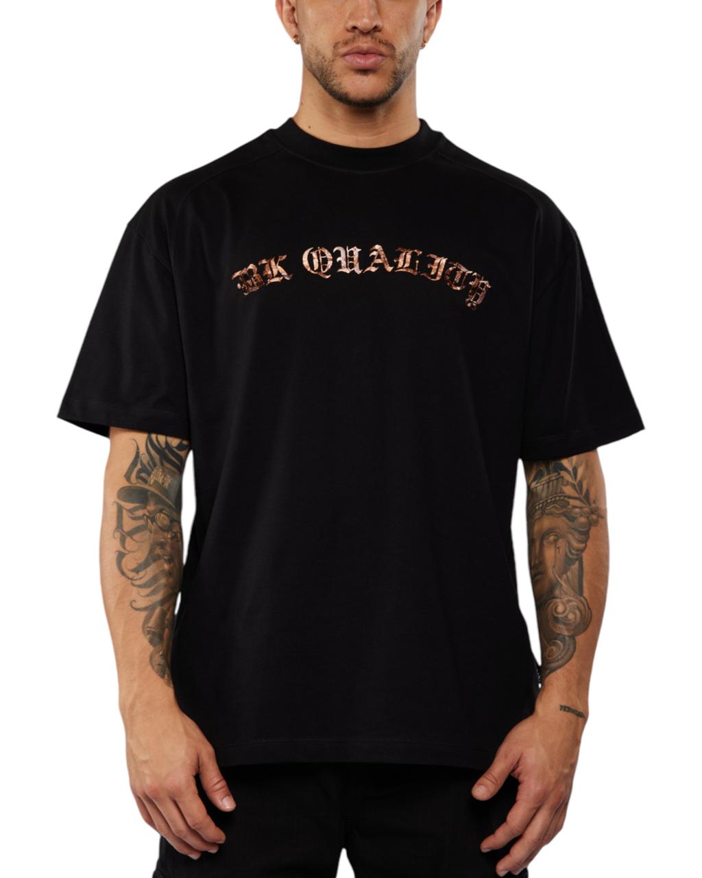 CAMISETA EXTRAVAGANT OVERSIZED QUALITY NEGRO DORADO