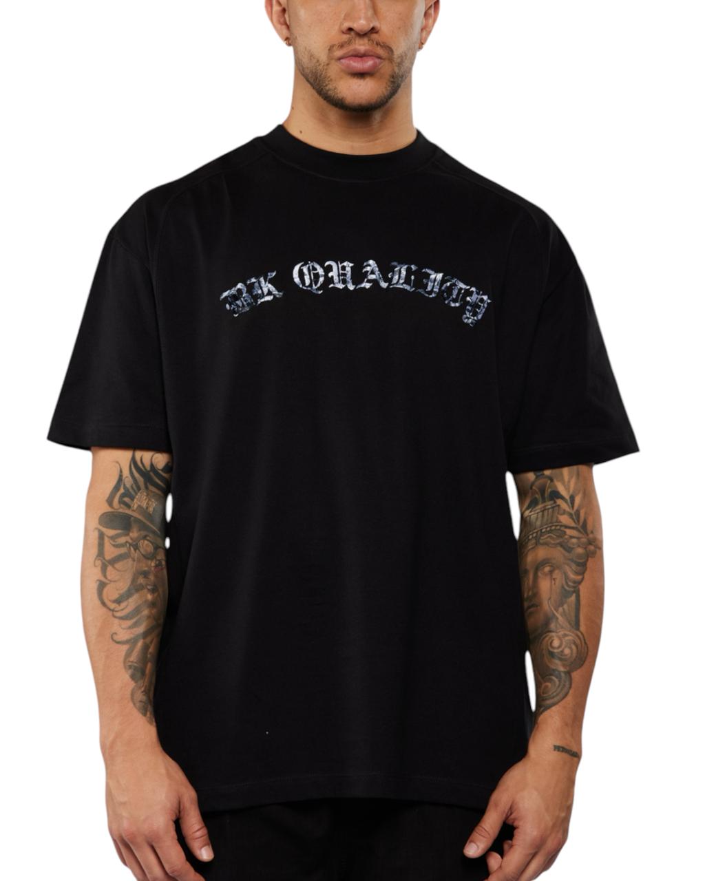 CAMISETA EXTRAVAGANT OVERSIZED QUALITY NEGRO PLATEADO