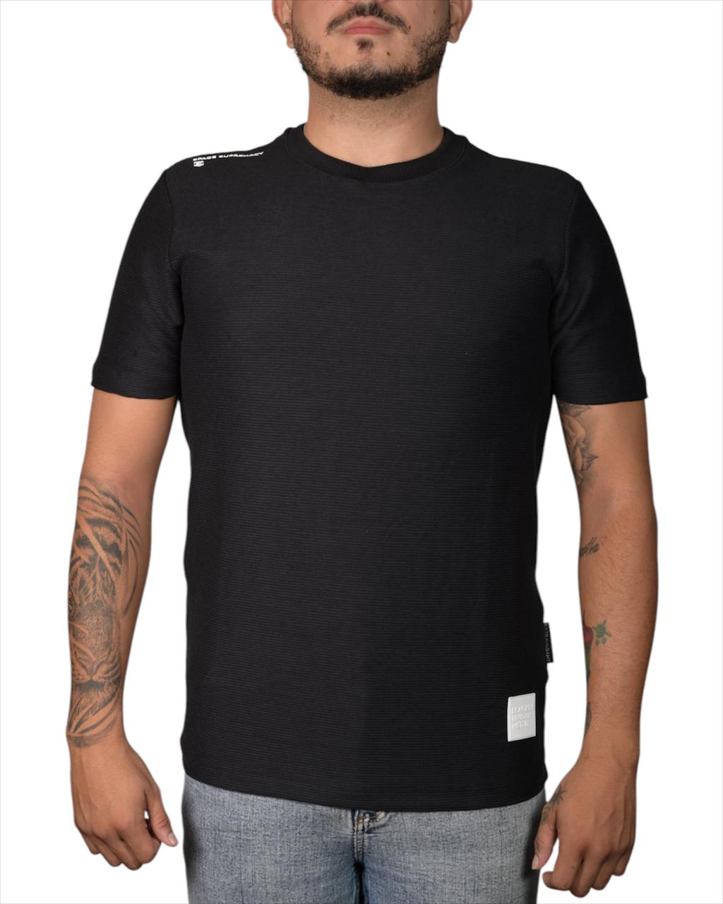 CAMISETA JACQUARD NEGRO