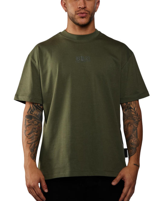 CAMISETA EXTRAVAGANT OVERSIZED VERDE MILITAR